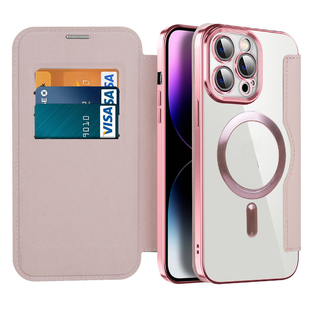 Leder Flip Case mit Magnet Adsorption & RFID-Schutz – Valtrix (1+1 GRATIS)