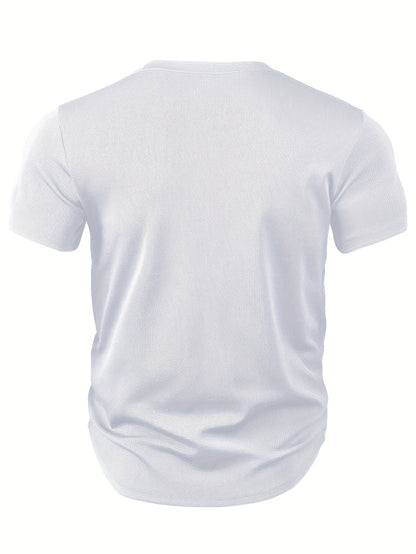 Herren-T-Shirt mit tiefem V-Ausschnitt und Struktur – Rafael