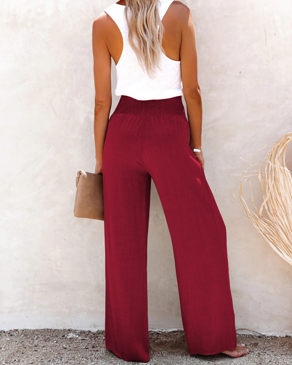 Leinen-Damenhose mit hohem Bund – Sylvie