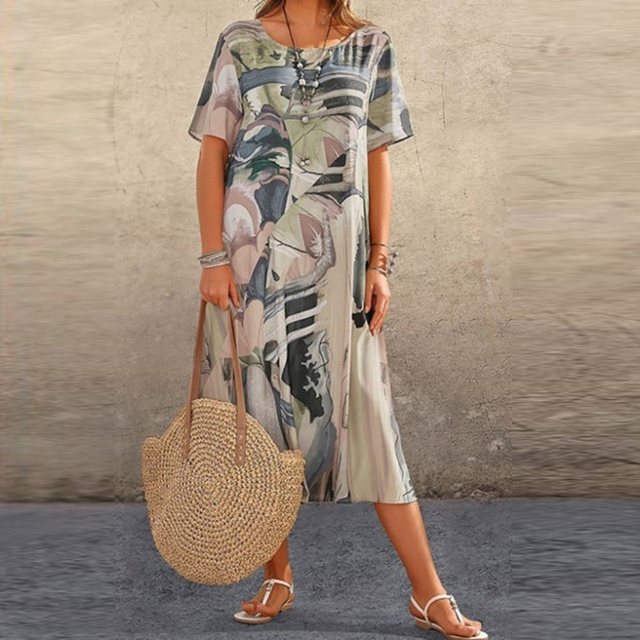 Lockeres Sommerkleid mit lockerem Schnitt – Ysée