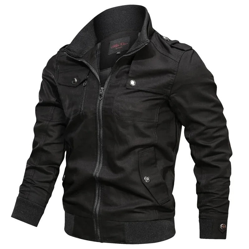 Herren-Sommermantel mit Kragen und Biker-Optik – Vince