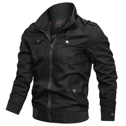 Herren-Sommermantel mit Kragen und Biker-Optik – Vince