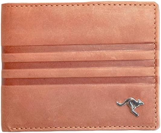 Leder Aboriginal Geldbörse mit Känguru-Design und Geschenkbox – Yarindi