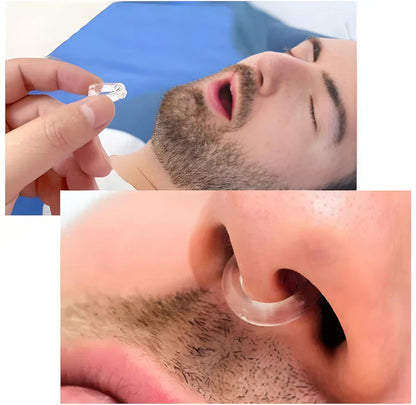 Anti-Schnarch-Nasenclip aus Silikon, transparent, für besseren Schlaf, Nasenatmung verbessern.