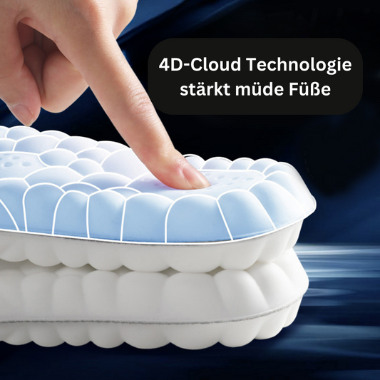 4D-Cloud-Technologie Einlegesohle, weiß-blau, ergonomisch, Fußkomfort, Dämpfung, Entlastung