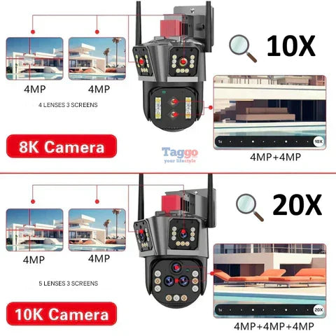 10K WLAN-Sicherheitskamera mit 20MP, 20-fachem Zoom – DualGuard Ultra 10K