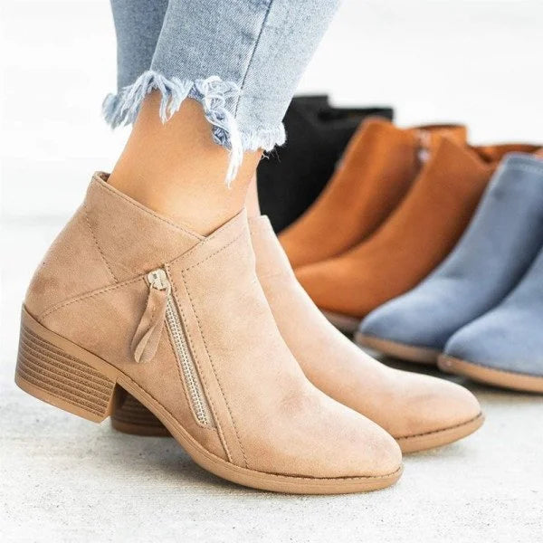 Orthopädische Leder Stiefeletten - Helena