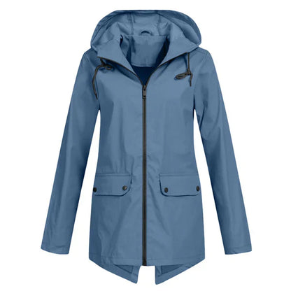 Trendige Damen Regenjacke mit Kapuze - Liora