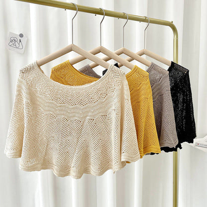 Damen Eisseiden-Schal mit Strick & UV-Schutz – Amira