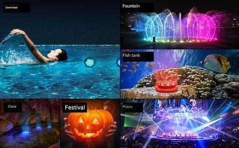 Wasserdichte LED-Unterwasserlampe mit Fernbedienung - GlowRipple