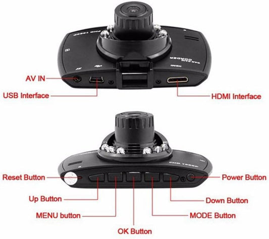 Dual-Lens-Autoradio DVR G30 2,7" LCD Full HD 1080P mit G-Sensor