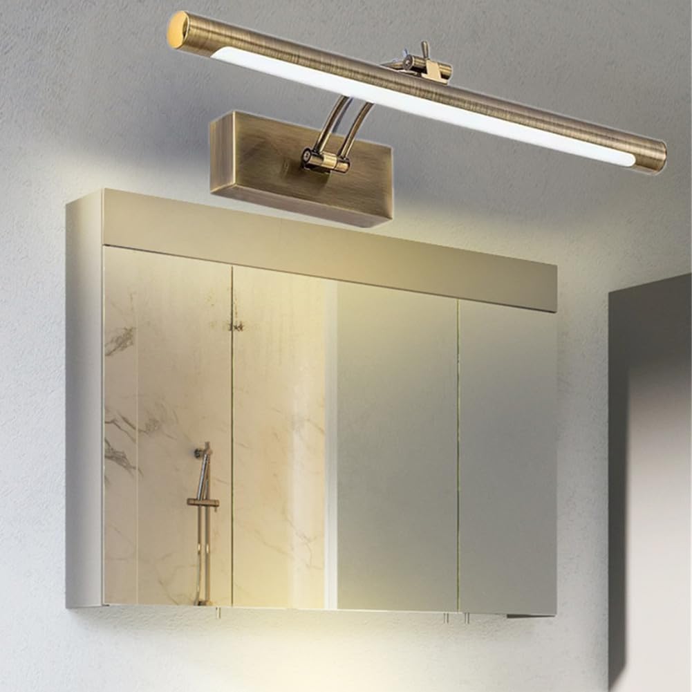 Leuchte mit rundem Leuchtrohr über einem mehrtürigen Spiegelschrank im Badezimmer 7