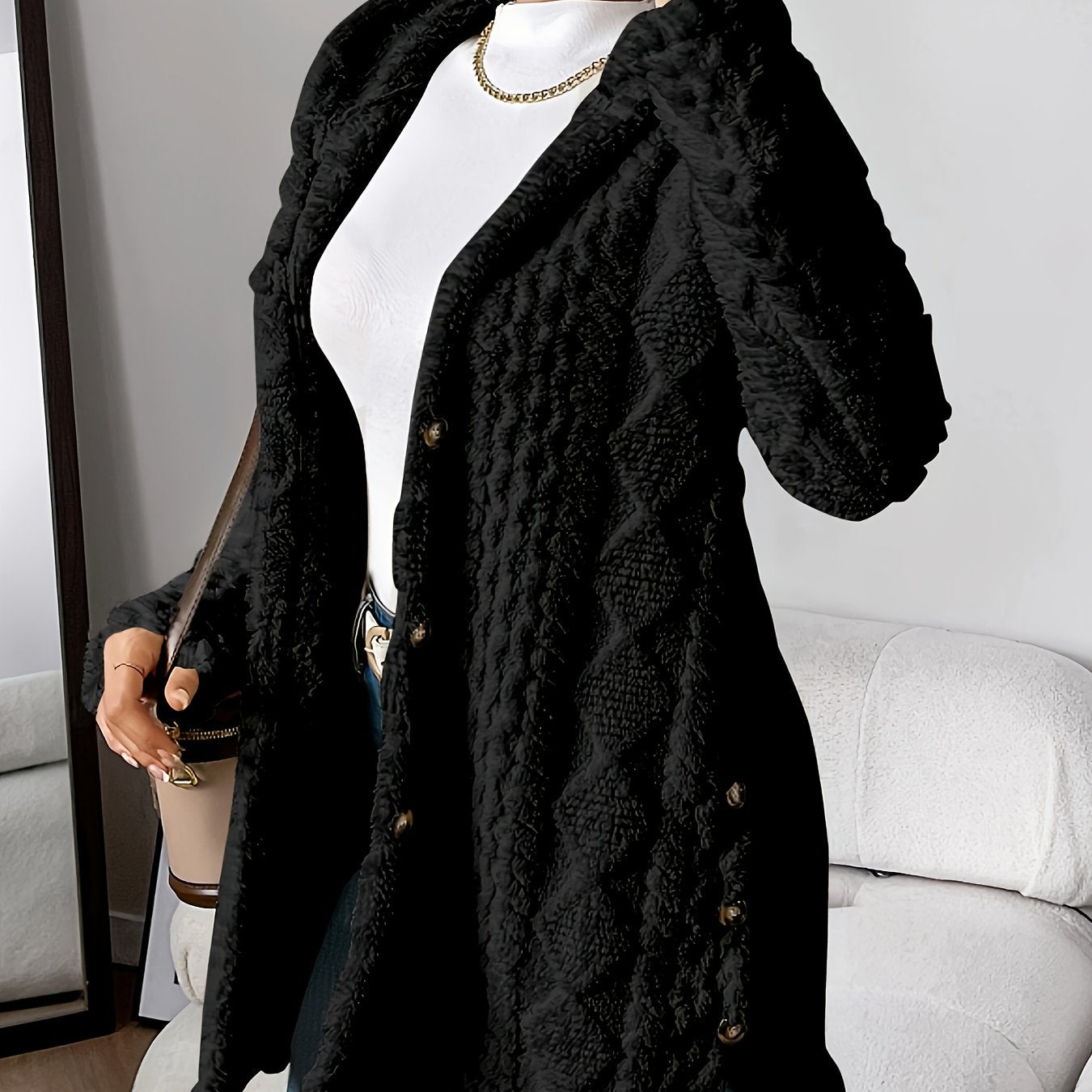 Weiches Langes Damenhoodie – Marit