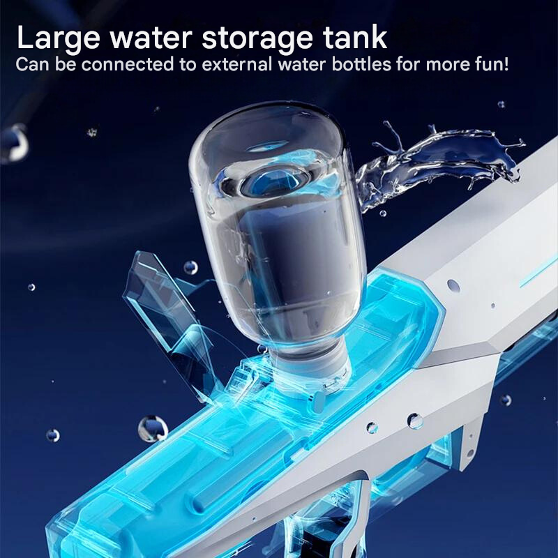 Automatische Wasserpistole mit 1L Tank & 10 m Reichweite – Sommerspaß pur