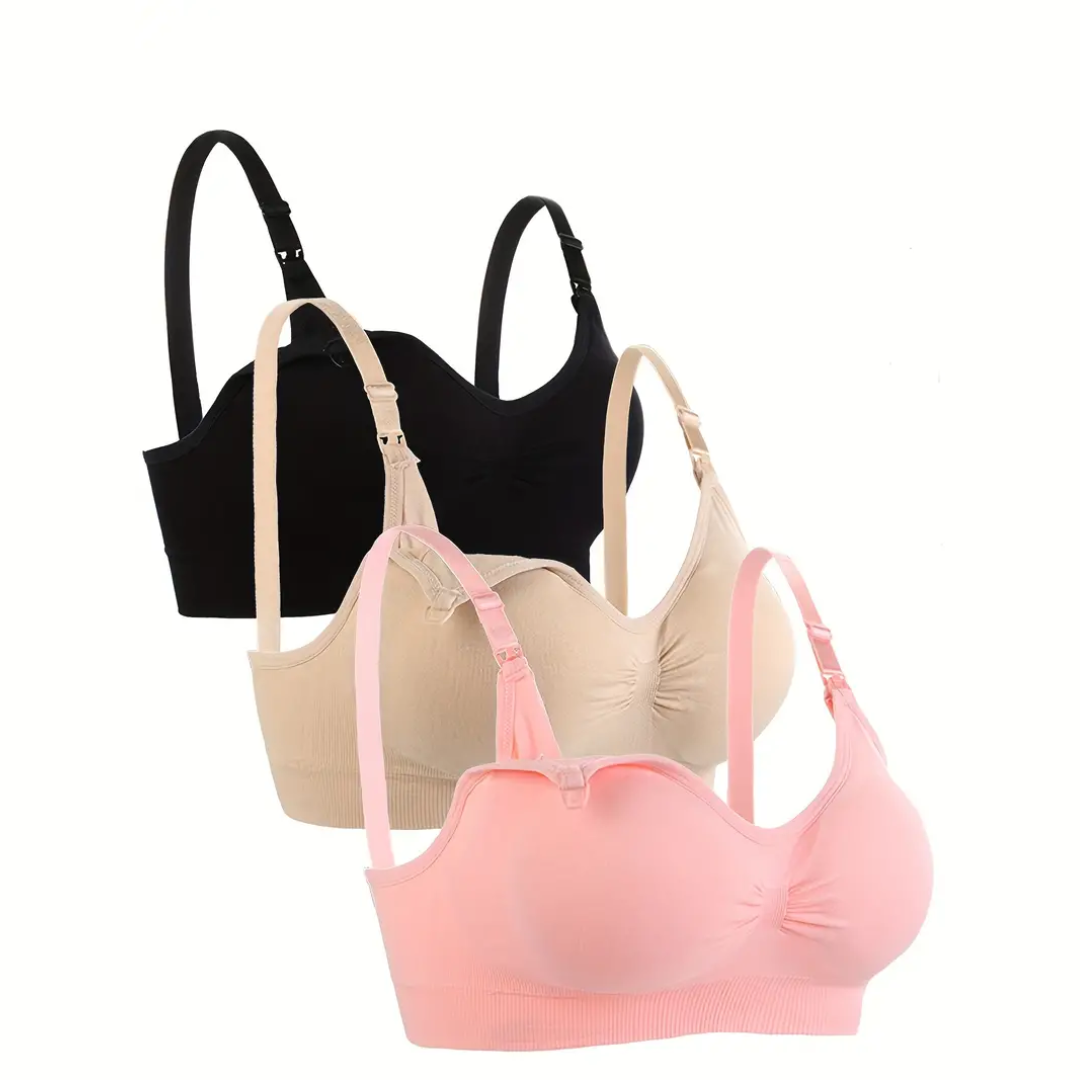 Bequeme Still-BHs (Set von 3) – NurtureFit