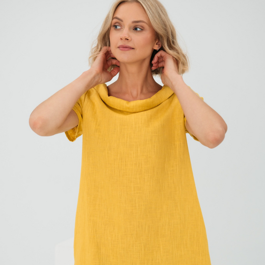 Baumwoll-Sommerkleid mit Midi-Länge – Fenna