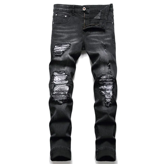 Trendige zerrissene Herrenjeans - Jaxon