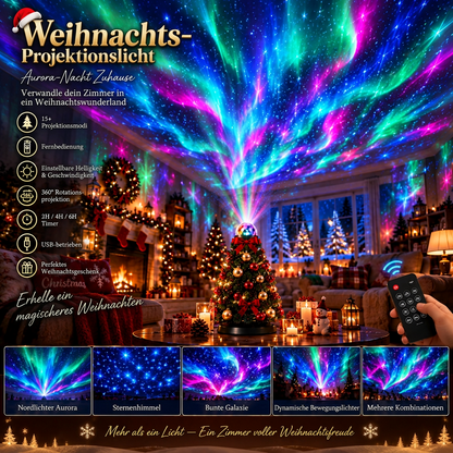 LED Weihnachtslichtprojektor mit 15+ Weihnachtsmotiven und Fernbedienung