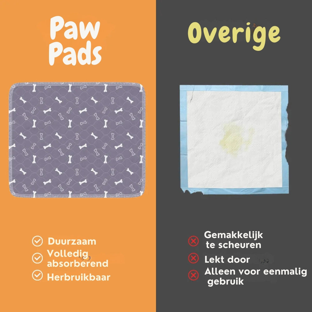 Vergleich von wiederverwendbaren Hundepads und Einwegpads, langlebig und absorbierend.