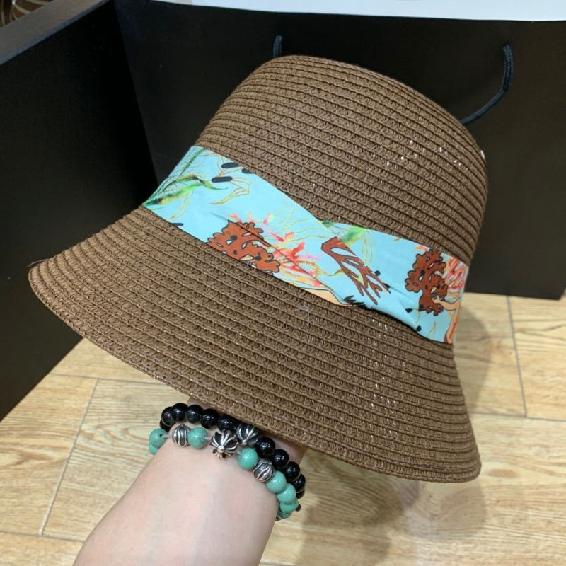 Sommerlicher Sonnenhut mit Schleife und breiter Krempe – ShadeRibbon