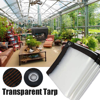 Clear Weatherproof Protective Tarp for Garden, Patio and Outdoor Use 2