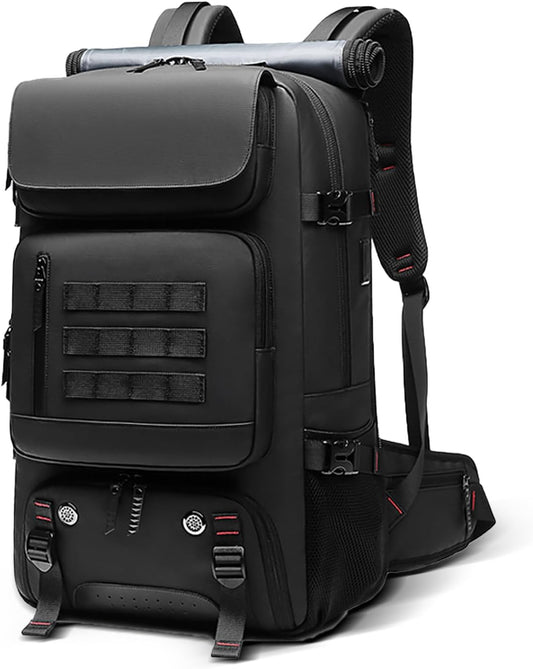 50L wasserdichter Reiserucksack mit Schuhfach und USB-Anschluss