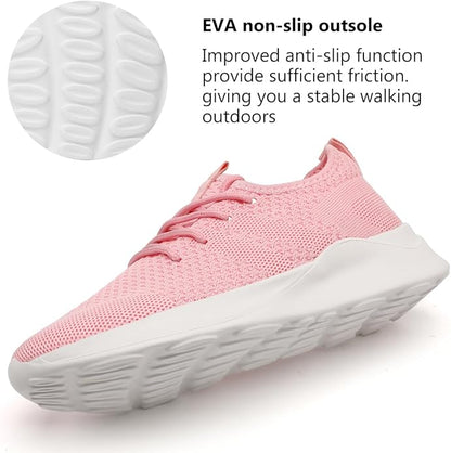 Rosa Damen-Sneaker mit rutschfester EVA-Sohle, atmungsaktiv, ideal für Outdoor-Aktivitäten.