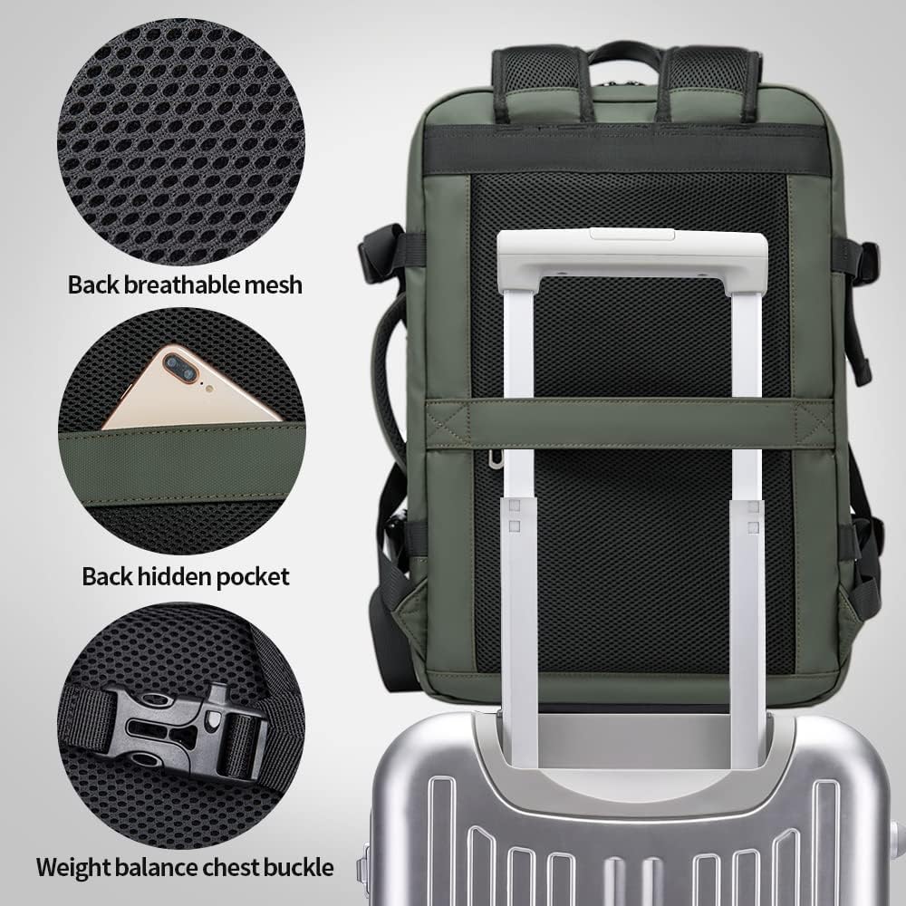 Erweiterbarer 26–45L Wasserdichter Reiserucksack mit Laptopfach & Duffle-Option