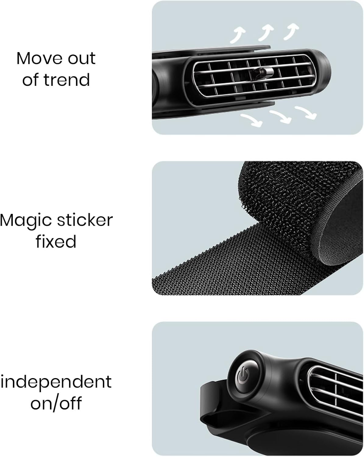 3 Geschwindigkeiten USB Auto Kühlventilator & Kopfstützenhalter – AutoBreeze (1+1 GRATIS)
