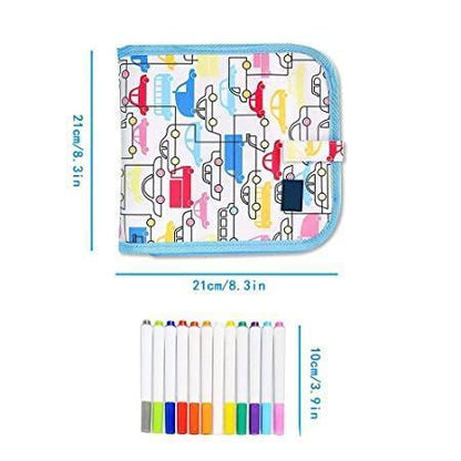 Wiederverwendbares Lern- & Zeichenbuch für Kinder – inkl. 12 Stifte