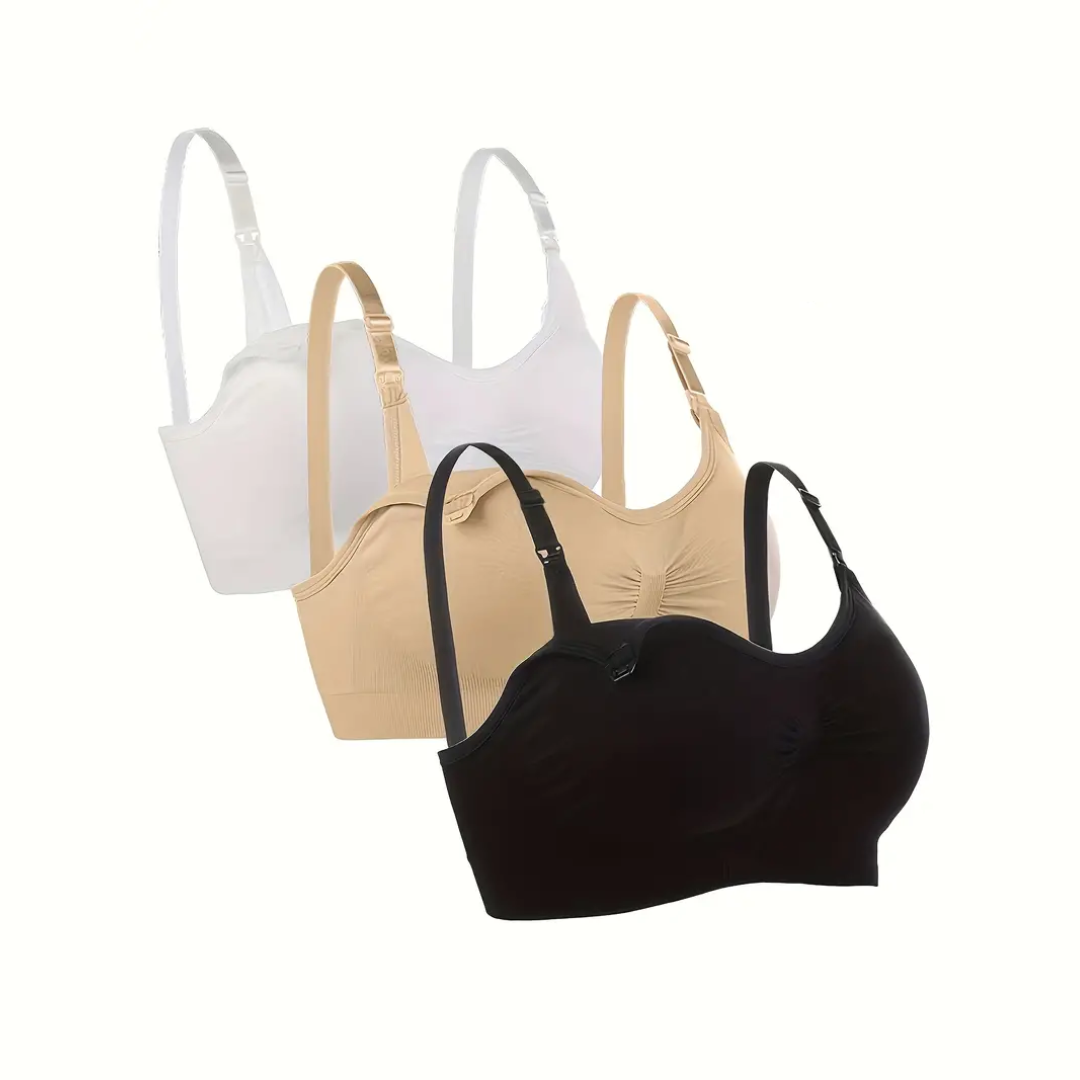 Bequeme Still-BHs (Set von 3) – NurtureFit