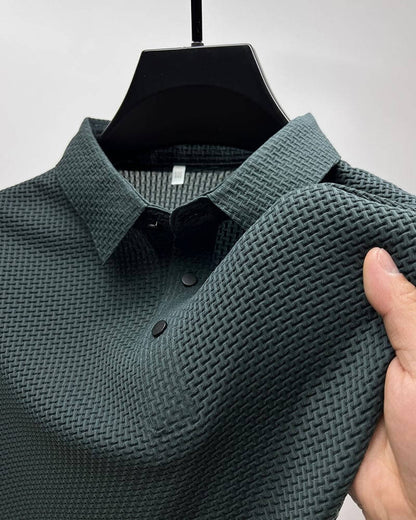 Herrenpolo aus atmungsaktivem Mesh – Matteo