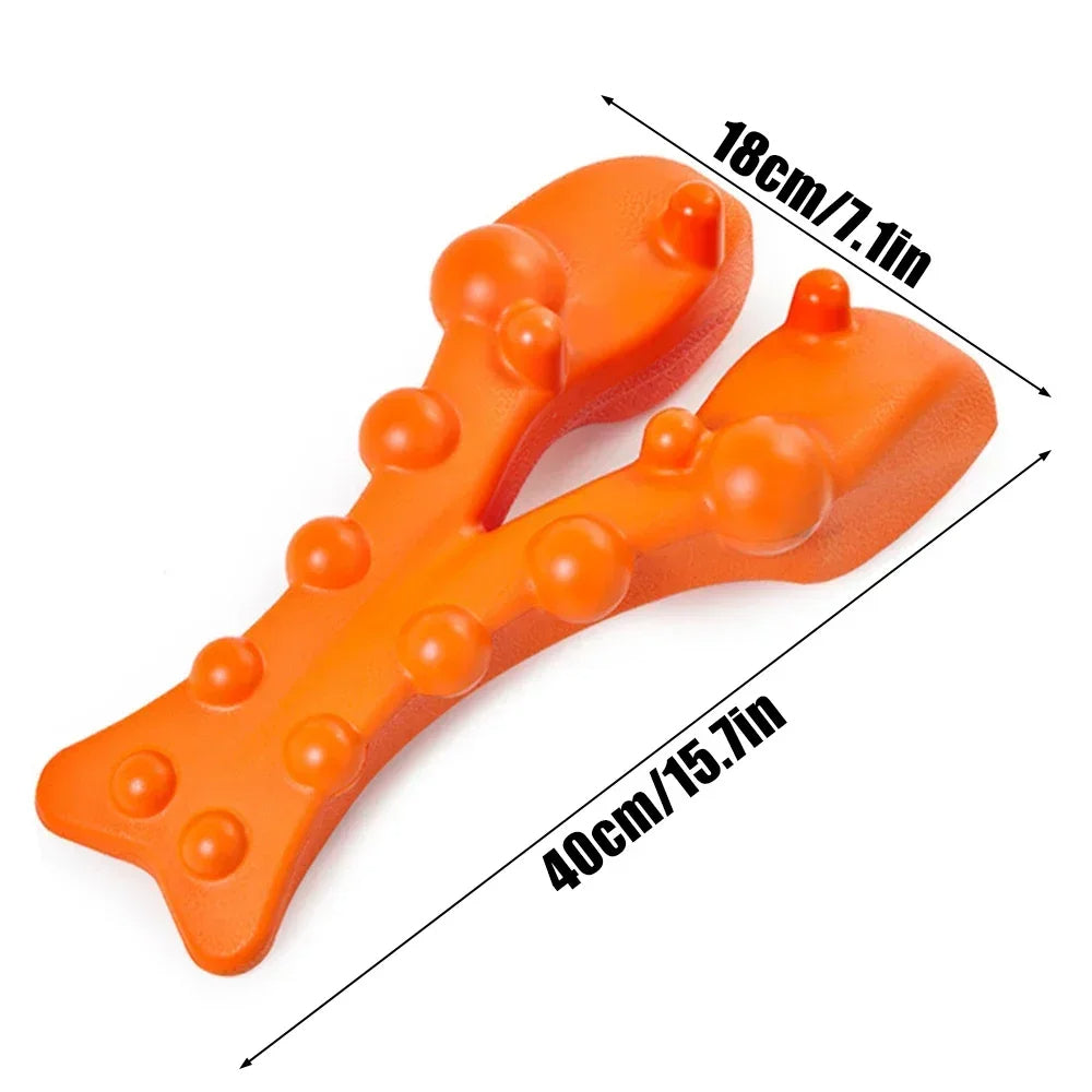 Orange Massageroller aus Kunststoff, 40 cm, mit Noppen, für Muskelentspannung und Fitness.