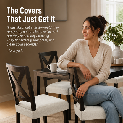 Waterproof Stretch Woven Chair Covers, Slip-Resistant Jacquard Polyester 6