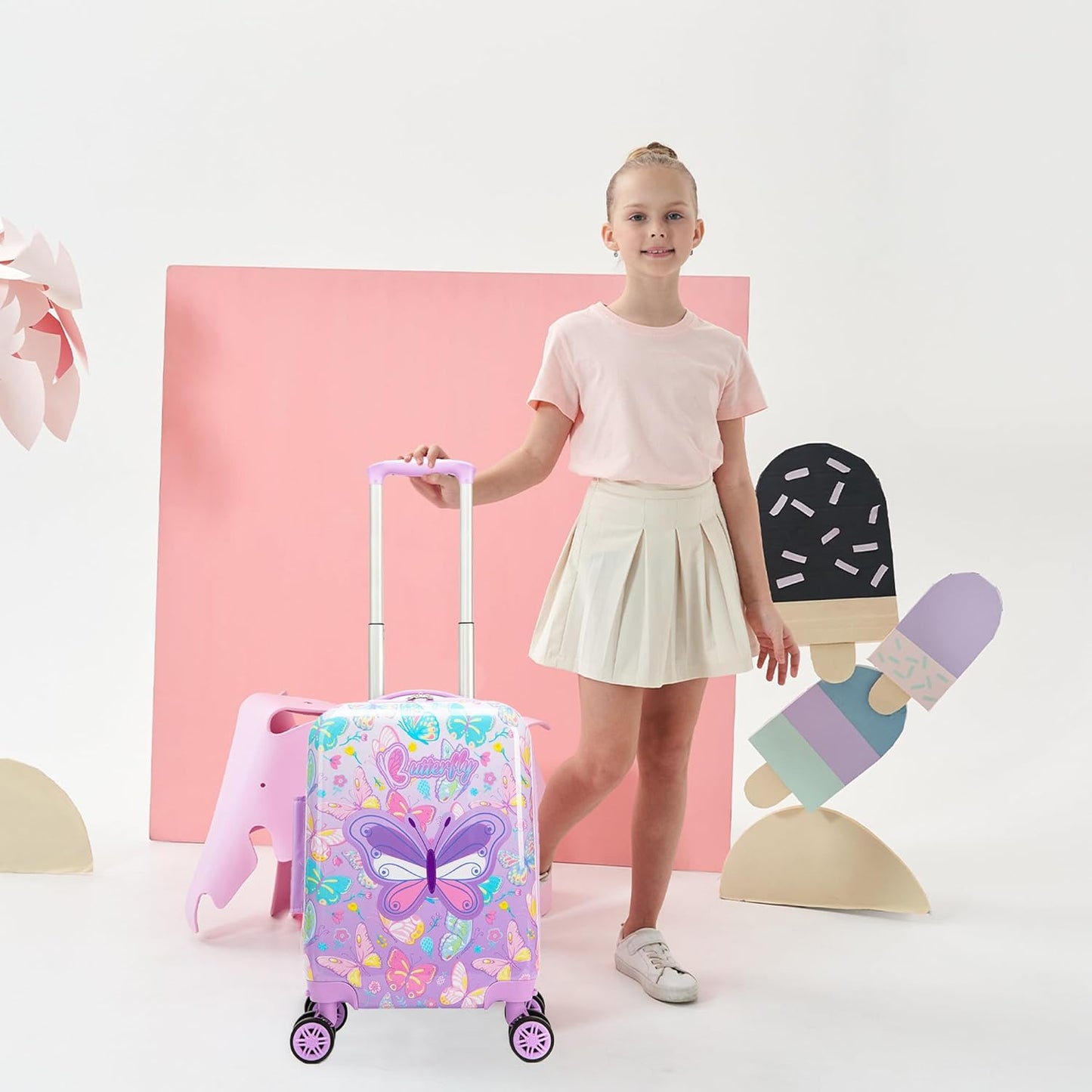 Kinder-Kabinengepäck-Set aus Hartschale mit Spinner-Rollen – Game Day