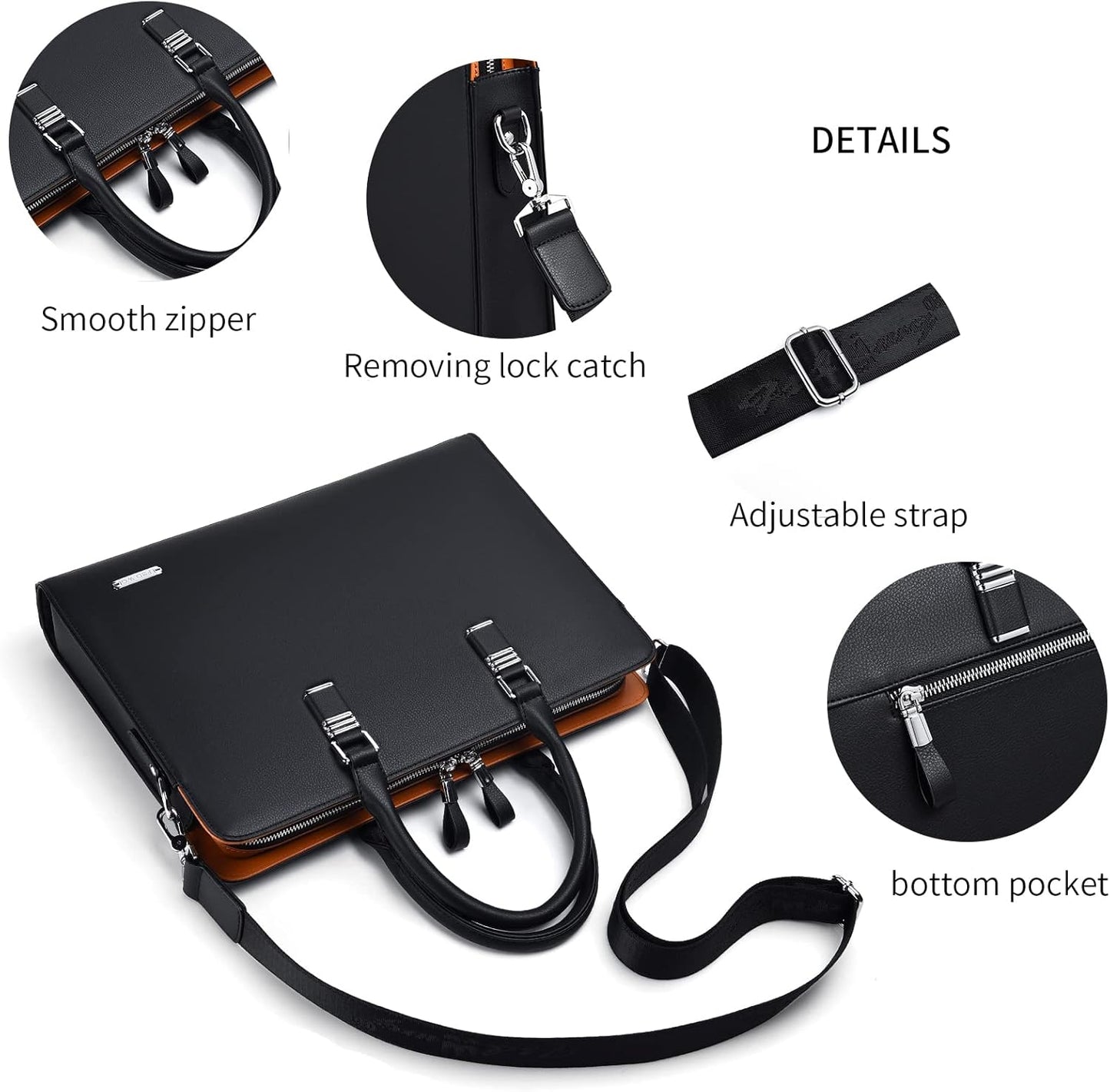 Echte Leder Multi-Fach Geschäfts-Laptoptasche für Profis