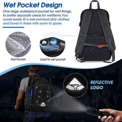 40L Wasserdichter Wander- und Campingrucksack – Leicht & Faltbar – 2 zum Preis von 1
