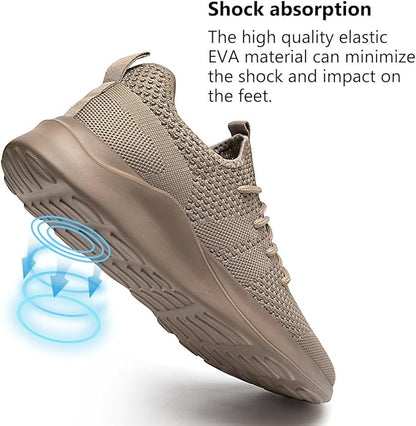Beiger Sneaker aus elastischem EVA-Material, stoßdämpfend, atmungsaktiv, rutschfeste Sohle.