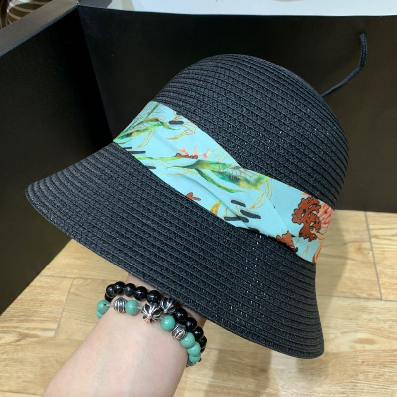 Sommerlicher Sonnenhut mit Schleife und breiter Krempe – ShadeRibbon