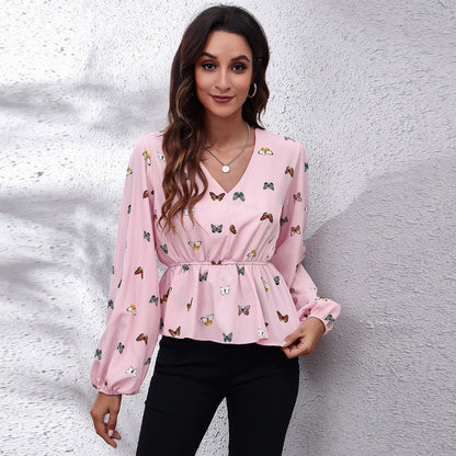 Luftige & Farbenfrohe Damenbluse mit Muster – Leona