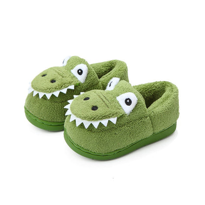 Winter-Dino Kuschelhausschuhe – Extra Weiche und Warme Hausschuhe für Kleinkinder
