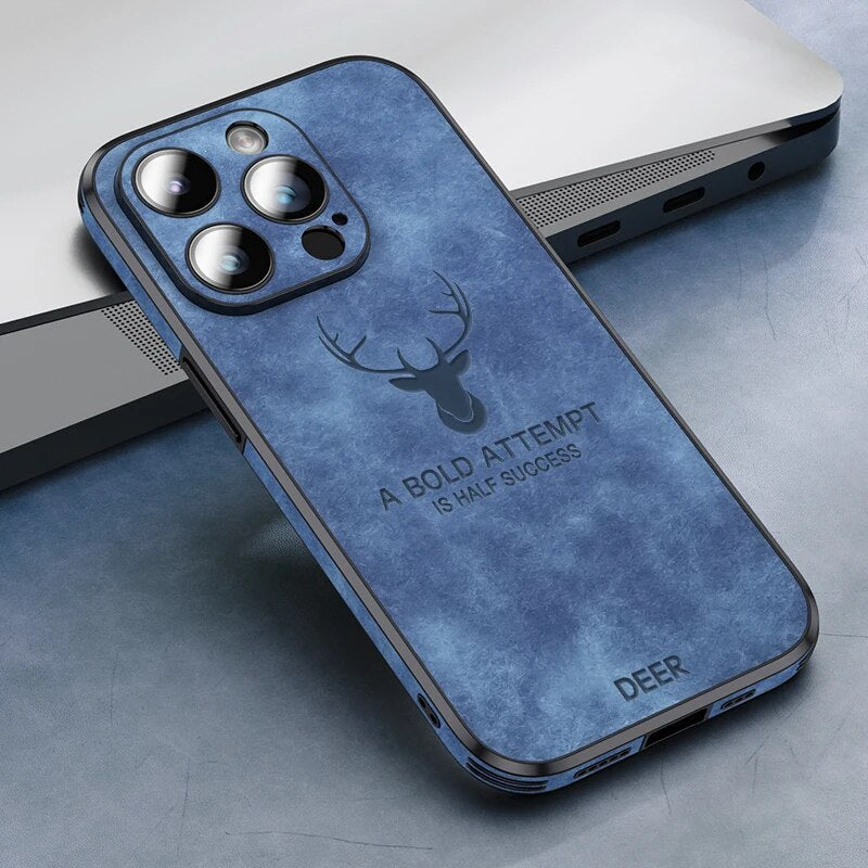 Luxe Hirschleder iPhone Hülle - Veltro