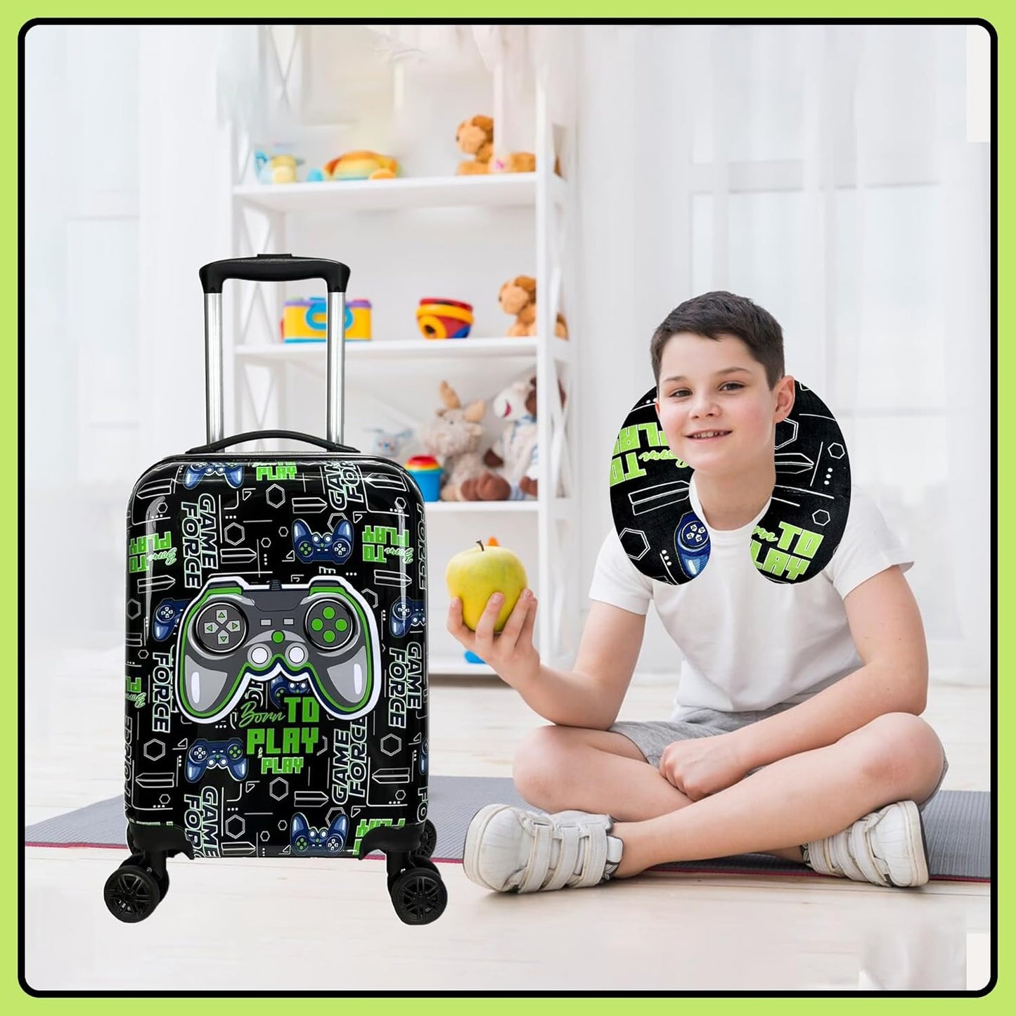 Kinder-Kabinengepäck-Set aus Hartschale mit Spinner-Rollen – Game Day