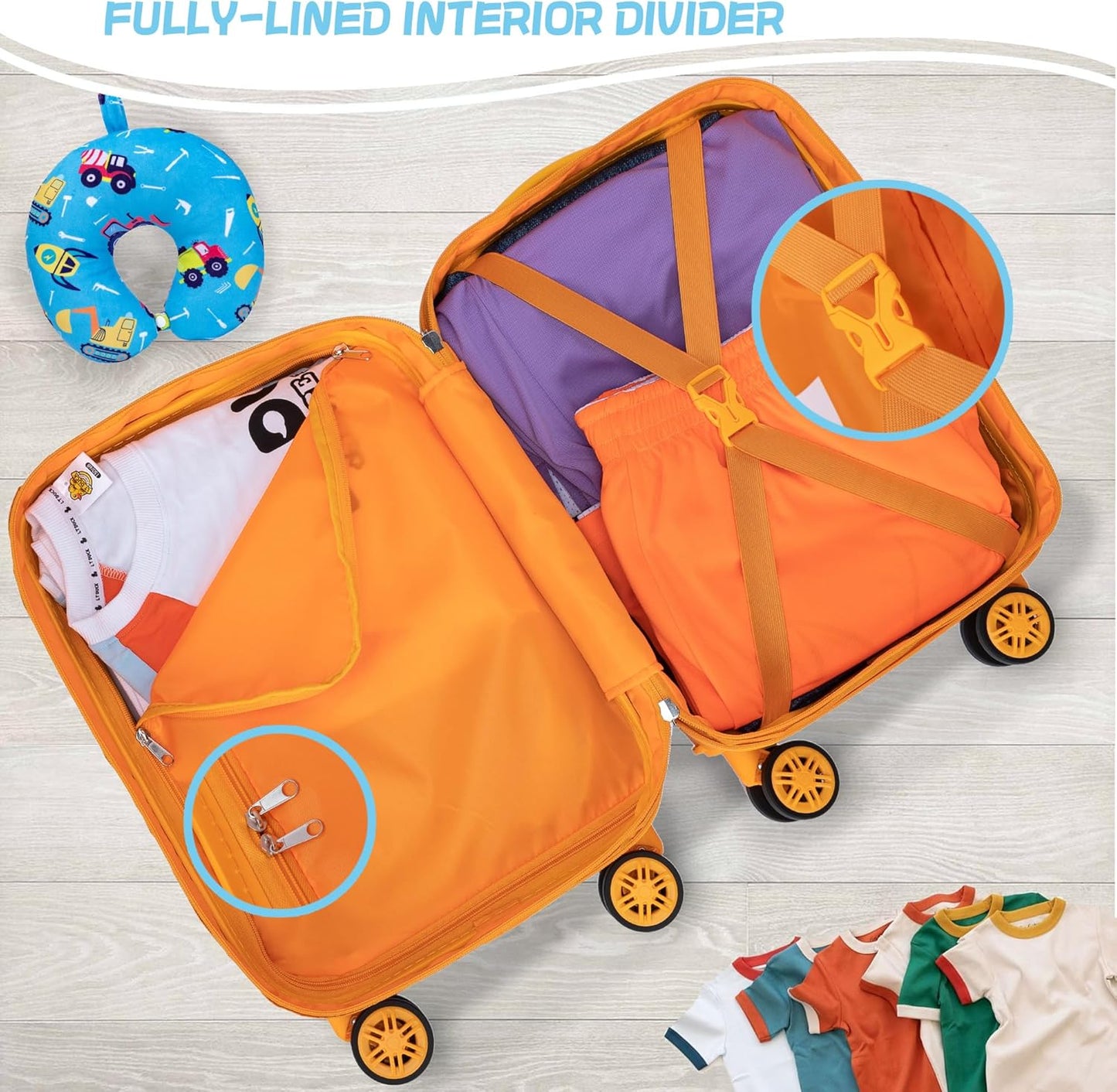 Kinder-Kabinengepäck-Set aus Hartschale mit Spinner-Rollen – Game Day