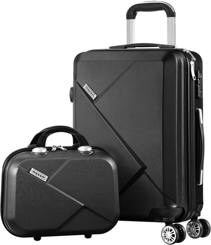 2-teiliges ABS-Hartschalenkoffer-Set mit TSA-Schloss & 360°-Drehrollen