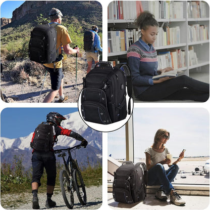 55L Extra-Großer Reise-Laptop-Rucksack mit USB-Ladefunktion und RFID-Schutz