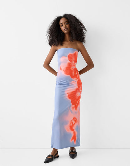 Sommerliches Trägerloses Maxikleid – Alina