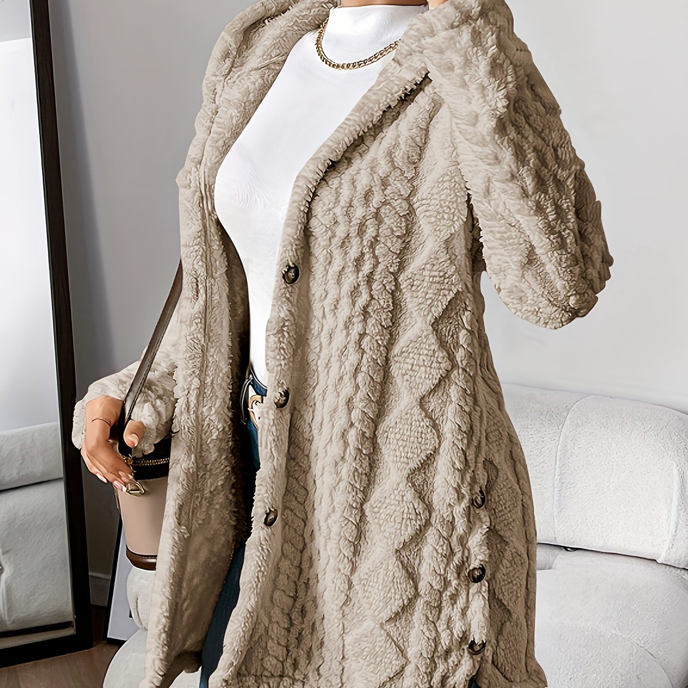 Weiches Langes Damenhoodie – Marit