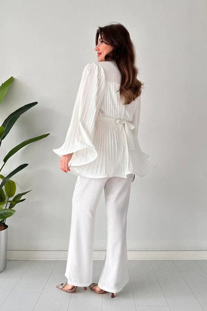 Damen Falten Kleidungsset – Selene