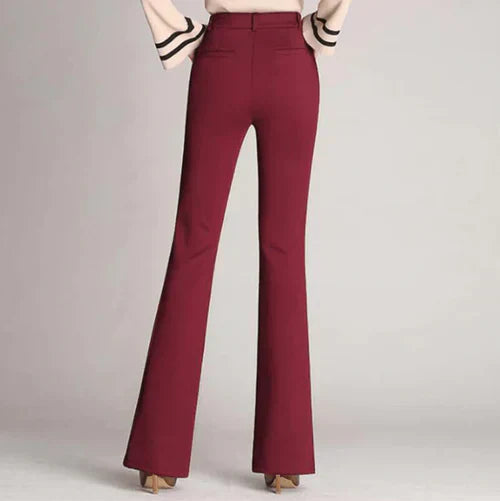 Schlank ausgestellte High-Waist-Hose – Mila